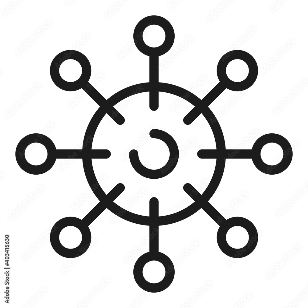 Poster atom hierarchy icon. outline atom hierarchy vector icon for web design isolated on white background