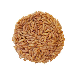 Thai snack food rice cracker isolated on white background with clipping path