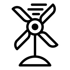 Obraz premium Wind energy icon. Outline wind energy vector icon for web design isolated on white background