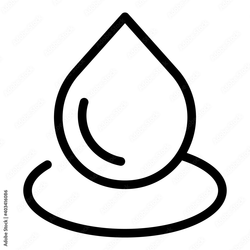 Poster drop water icon. outline drop water vector icon for web design isolated on white background