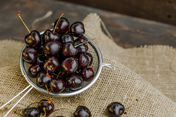 Juicy delicious sweet cherry.