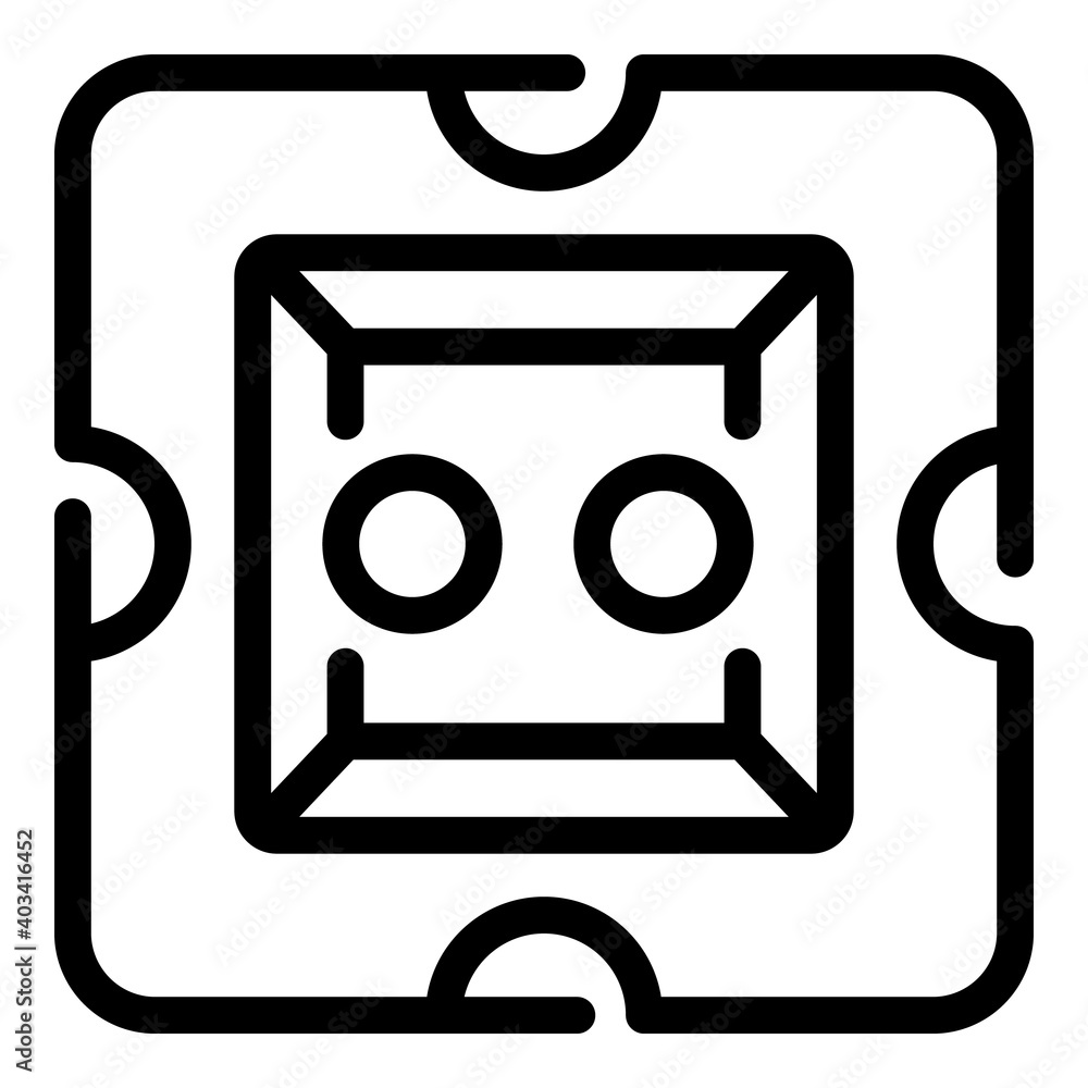 Poster eco socket icon. outline eco socket vector icon for web design isolated on white background