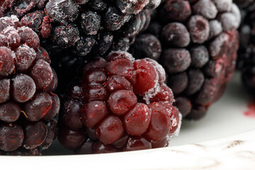 Close-up. Studio photography. Berries. Blackberry