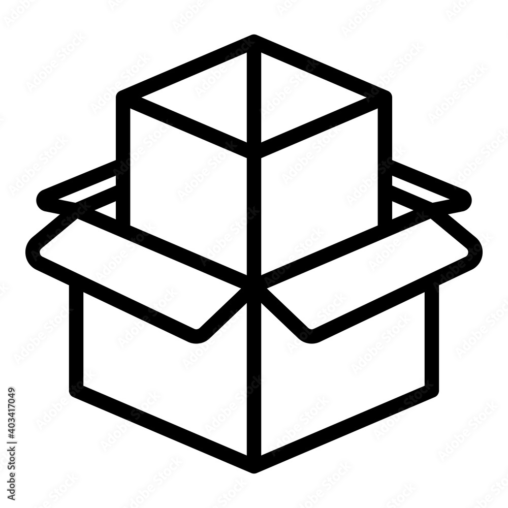 Poster eco storage boxes icon. outline eco storage boxes vector icon for web design isolated on white backg