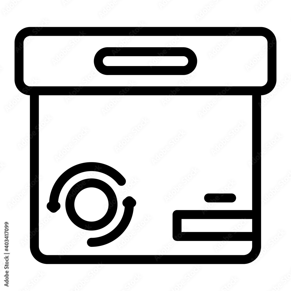 Aufkleber carboard box icon. outline carboard box vector icon for web design isolated on white background