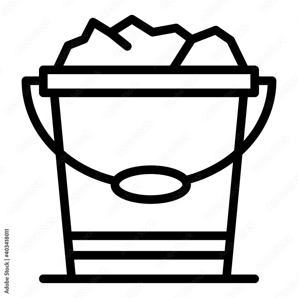 Poster full farm bucket icon. outline full farm bucket vector icon for web design isolated on white backgro