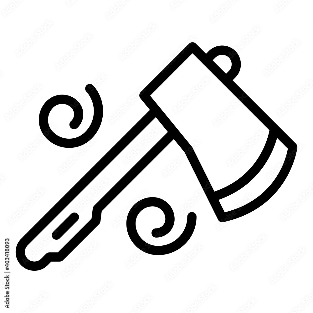 Aufkleber farm axe icon. outline farm axe vector icon for web design isolated on white background