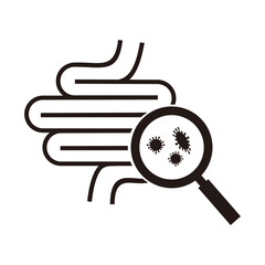 Gut bacteria vector icon isolated on white background