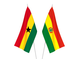 Ghana and Bolivia flags