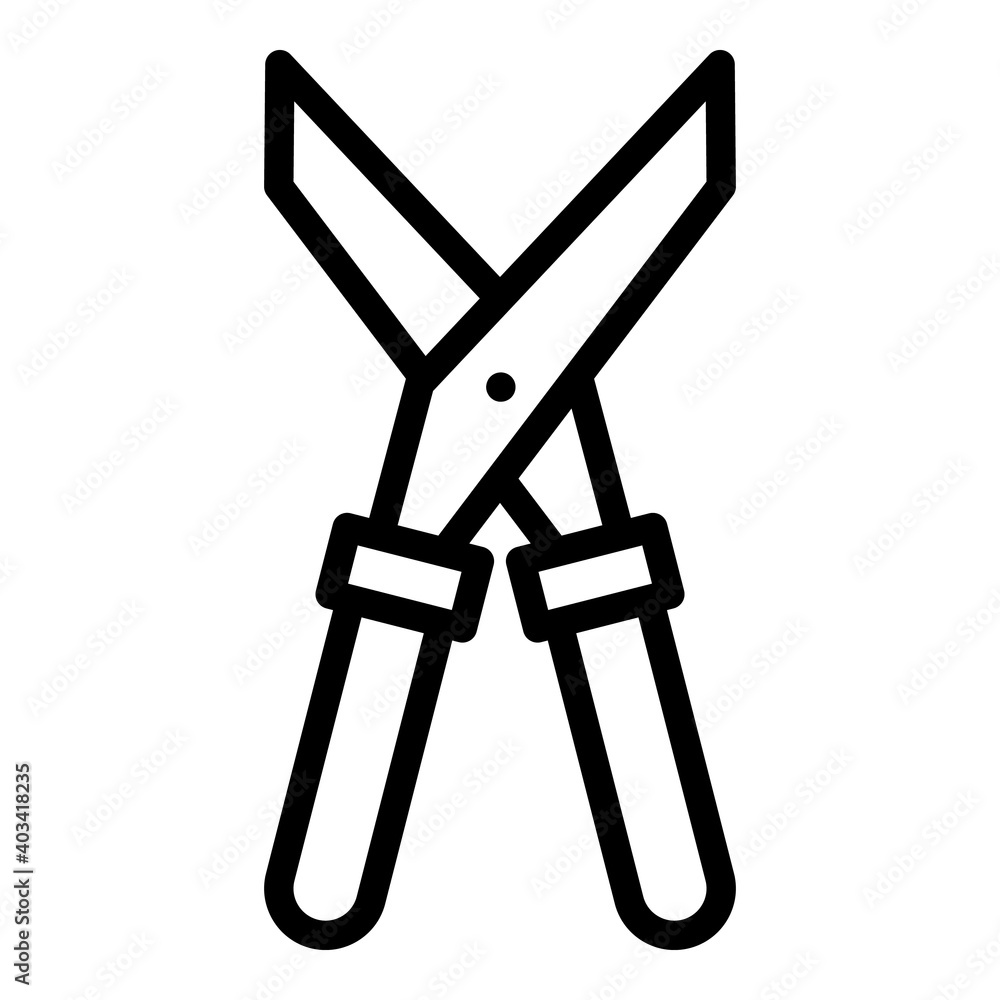 Poster farm scissors icon. outline farm scissors vector icon for web design isolated on white background