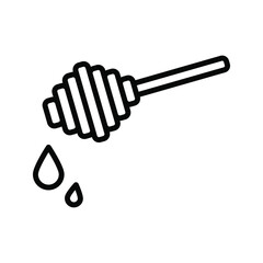 Honey icon. Spoon for honey, Dripping Honey Icon. Vector illustration