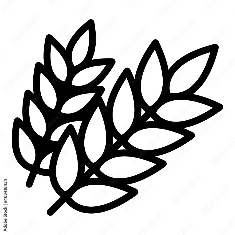 Poster crop grain icon. outline crop grain vector icon for web design isolated on white background