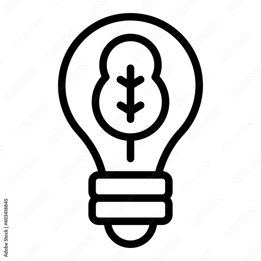 Poster leaf bulb innovation icon. outline leaf bulb innovation vector icon for web design isolated on white