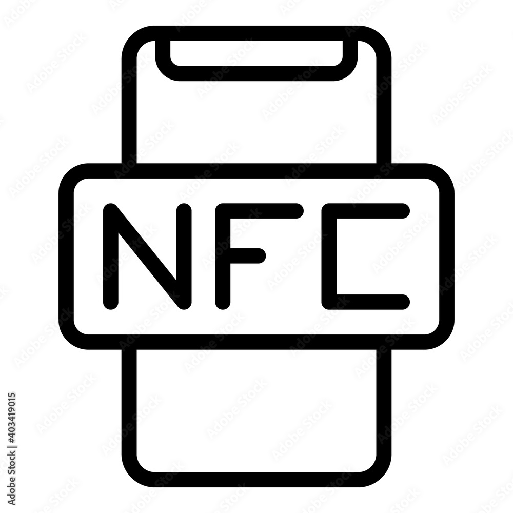 Poster nfc technology icon. outline nfc technology vector icon for web design isolated on white background