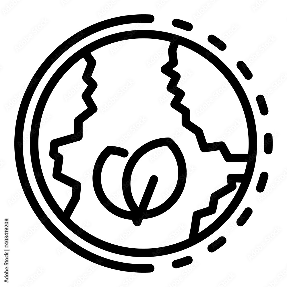 Poster global eco icon. outline global eco vector icon for web design isolated on white background