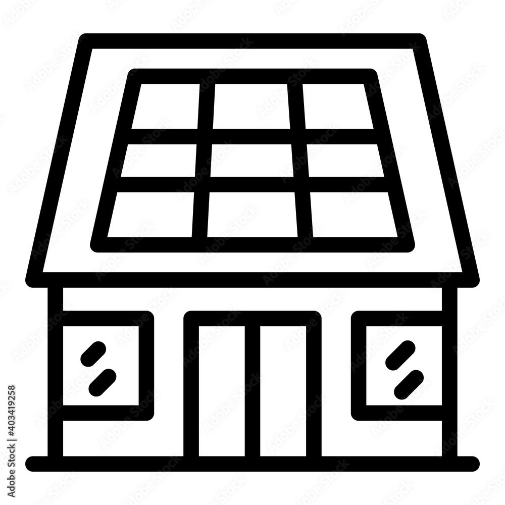 Poster solar panel icon. outline solar panel vector icon for web design isolated on white background