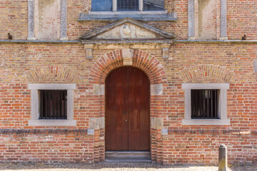 Fototapeta na wymiar Facade of the historic Commanderij building in Montfoort, Netherlands
