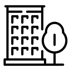 Business center icon. Outline business center vector icon for web design isolated on white background