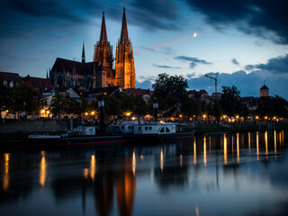 Regensburg Cathedral in the evening
