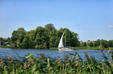 sailboat on the river