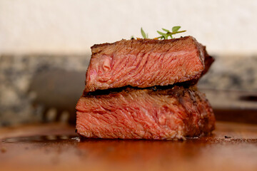 Rare Denver Steak meat grilled