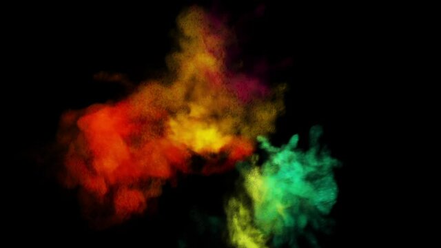 Colorful smoke explosion, Luma Matte attached.mov