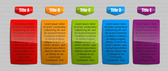 Information infographic statistic vector presentation. Graphic composition for your business presentations. Stripe label for your annotations. Ribbon sticker for registration of proposals