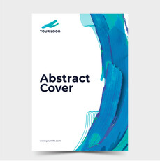 Abstract Cover with Blue Brush