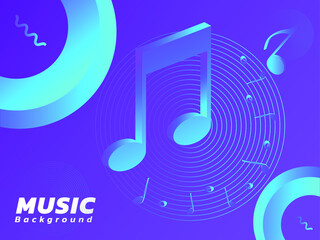 Vector Illustration of Music Background with Music notes