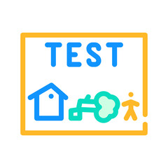 test house tree child color icon vector illustration