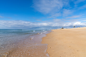 Faro beach on the Algarve Coast of Portugal