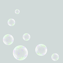Vector illustration of soap bubbles
