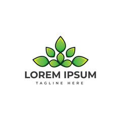 Nature leaf awesome logo template