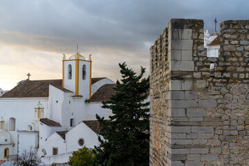 historic castle and castle church in Tavira