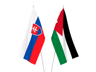 Hashemite Kingdom of Jordan and Slovakia flags