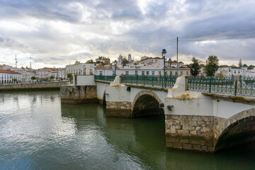 view of the old city center of historic Tavira