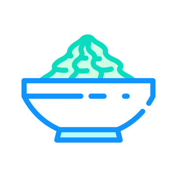 wasabi sauce color icon vector illustration
