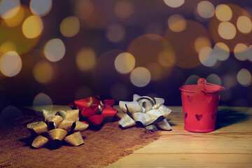 Decorations and decorations for the festive season With bokeh background