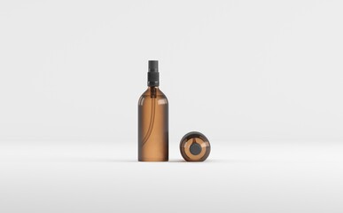 Dropper Bottle Mockup 3D Illustration - Two Bottles
