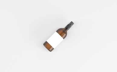 Dropper Bottle Mockup 3D Illustration