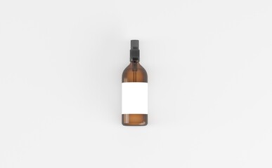 Dropper Bottle Mockup 3D Illustration