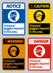 Chemical Goggles Required In This Area