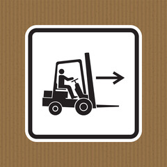 Forklift Point Right Symbol Sign Isolate On White Background,Vector Illustration EPS.10