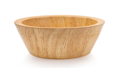 wood bowl isolated on white