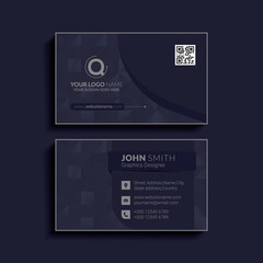 Modern business card template design. abstract. Contact card for the company. Two sided background. Vector illustration.