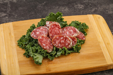 Iberian pork Fuet sausage slices