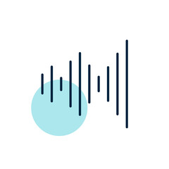 Equalizer, frequency vector icon. Audio signal
