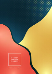 Abstract wave background with copy space. Modern elegant graphic design of waves. Vector