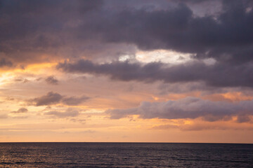 sunset over the sea