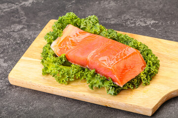 Salmon fillet slice for cooking